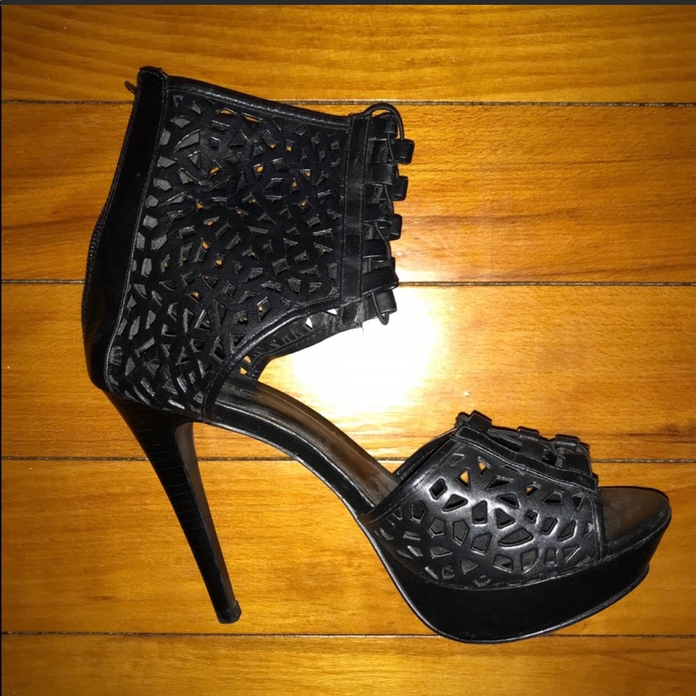 Aldo Sexy Gladiator Cut Out Leather Heels